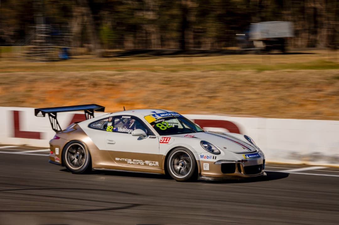 Aerial view of the race track
